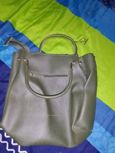 Olive Green Tote Bag