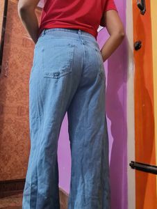 Wide Leg Denim Jeans