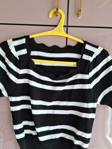 Striped Knit Top