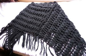 Black Wool Poncho ☃️