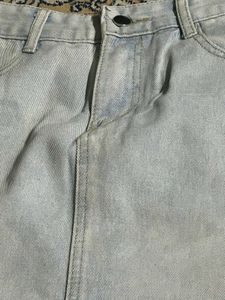 Light Wash Denim Maxi Skirt