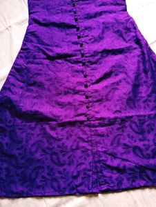 Elegant Purple Paisley Dress