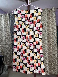 Floral Sleeveless A Line Dress