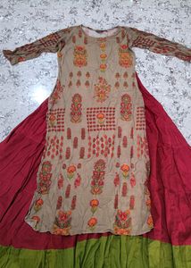 Women Embroidered Straight Kurta Gown