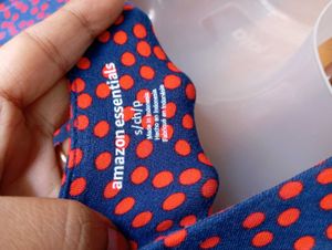 Blue &amp; Red Polka Dot Dress