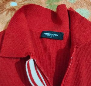 Red Striped Pullover Sweater