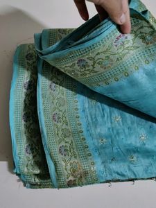 Tussar Silk Saree Without blouse.