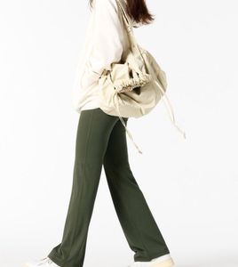 Uniqlo Airdry Flared Active Wear Olive Green Pants