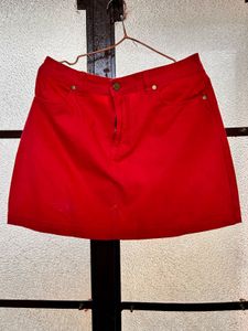 Cute Red Mini Skirt