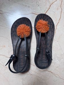 Pom-Pom Sandals