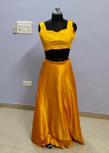 Crop Top Lehenga For Haldi