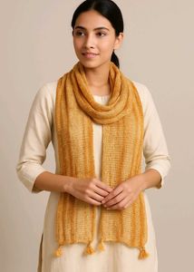 Silky Yellow Dupatta (Woman)