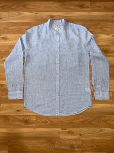 Polham Blue Premium Linen Shirt