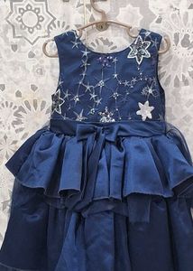 Elegant Navy Blue Girls Dress