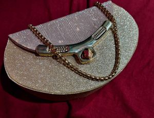 Wedding Party Gold Glitter Clutch