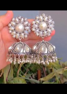 White Pearl Jhumka