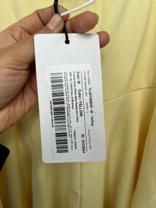 Yellow Mini Dress with Lace Detail