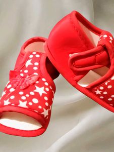 Red Star Baby Sandals