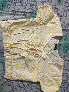 Cotton Drawstring Crop Top