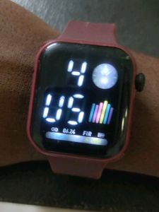 Burgundy Digital Smart Watch