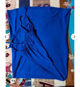 Elegant Blue Maxi Dress fully stretchable