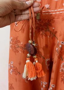 Orange Ethnic Gown