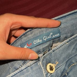 Low rise light Wash Denim Jeans