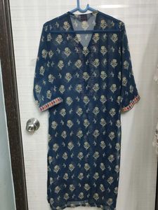 Biba Embroidered Blue Kurta
