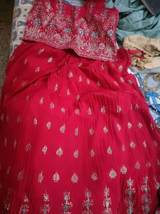 Imported Crush Fabric Lehenga Choli In XL Size