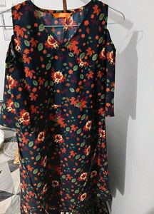 Floral Cold Shoulder Dress