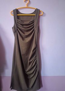 Ruched Bodycon Midi Dress