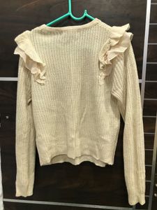 Off White Beads Sweater