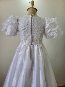 Elegant White Gown Length 46 Inches