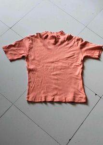Peach Top and Black Pants