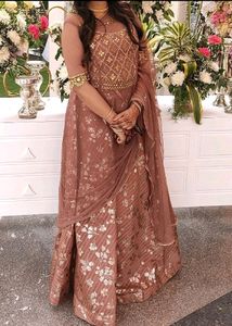 lehenga 🤎🔥 Crop top lehnga wedding with cancan