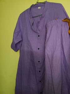 lavander A-line kurta set for women