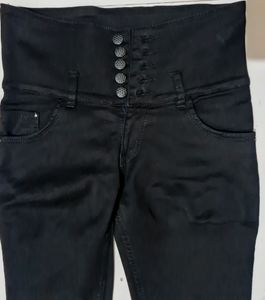 Black Slim Fit High-Rise Stretchable Jeans