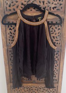 Forever 21 New Bohemian Beaded Top With Tag