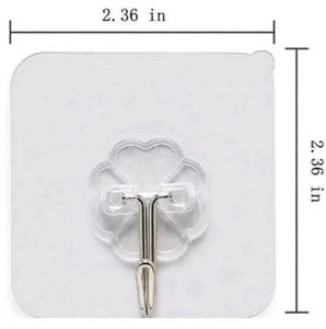 6 Wall Hook Stickers Hanger Hanging Clothes