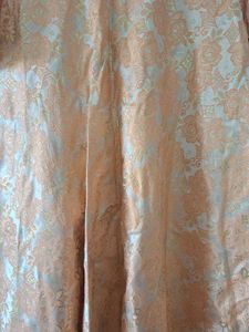 Coral Ethnic Gown With Dupatta