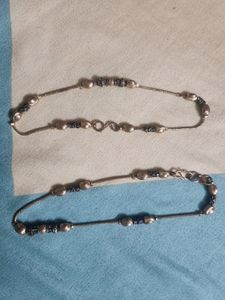 Vintage Silver Tone Anklets