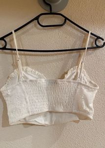 Stradivarius Lace Corset Crop Top