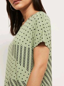 Sage Green Patterned Top