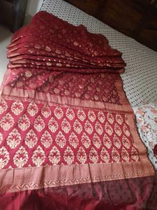 Grand Cotten silk saree with blouse Wedding Wear