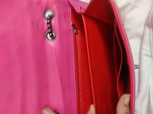 Hot pink sling bag
