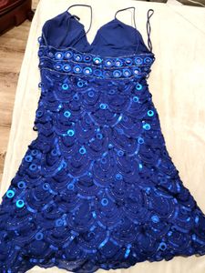 Blue Heavy Sequin Baby Doll