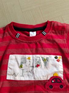 Cute Red Striped Top