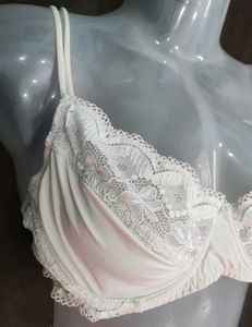 Lace Detail White Bra 🖤