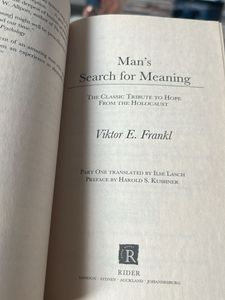 Man&#39;s Search For Meaning - Viktor Frankl