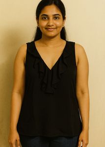 Elegant Ruffle Sleeveless Top